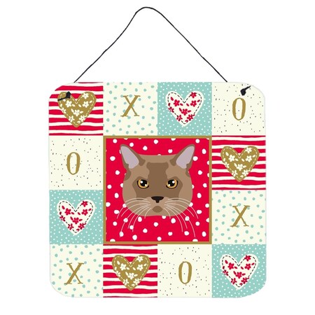 Carolines Treasures 6 x 6 in. European Burmese Cat Love Wall or Door Hanging Prints CK5115DS66